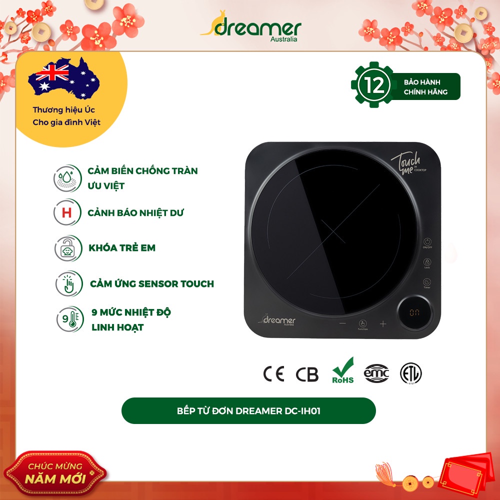 Bếp điện từ đơn Dreamer DC-IH01 2200W - Bảo hành 12 chính hãng