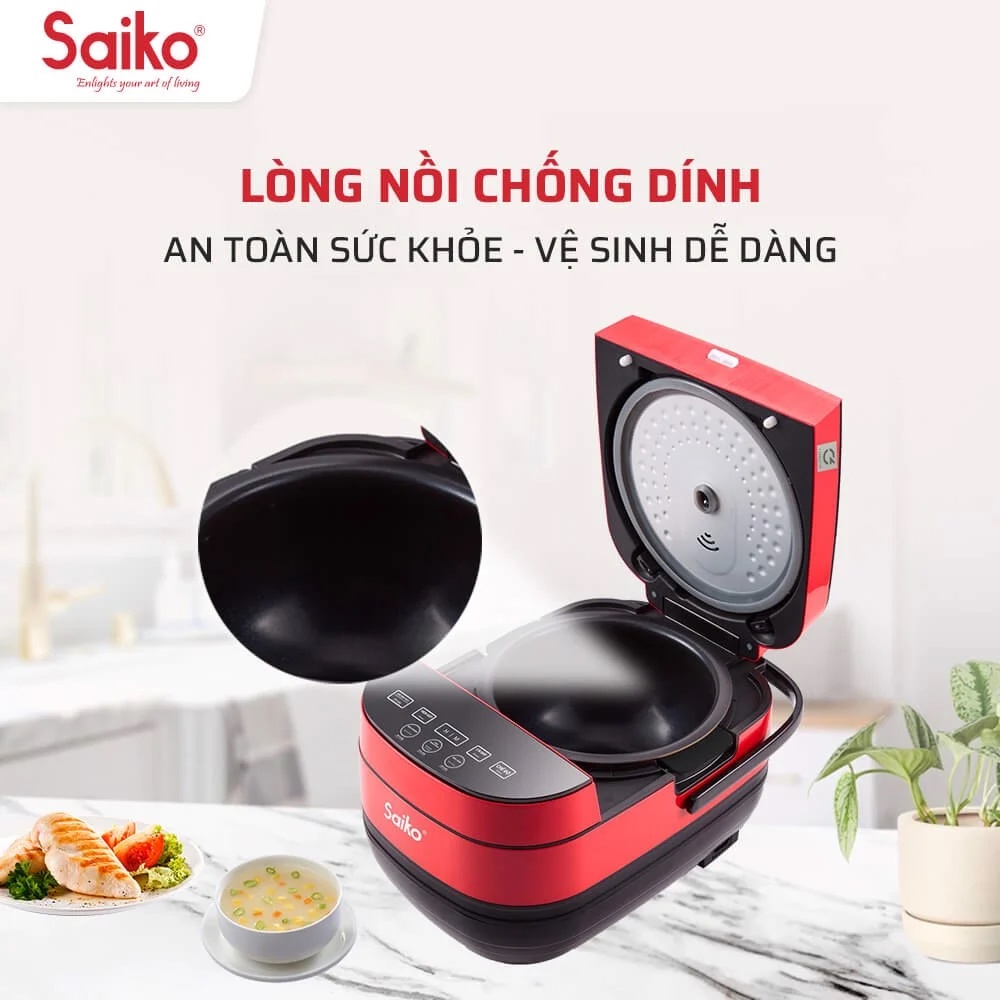 Nồi com điện tử cao tần 1.8 lít Saiko IH-5500T - Bảo hành chính hãng 2 năm