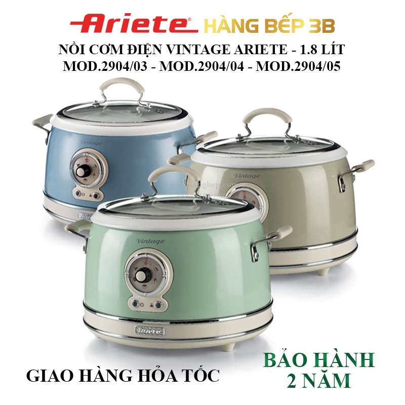 Nồi cơm điện Vintage Ariete 1.8 lít MOD.2904