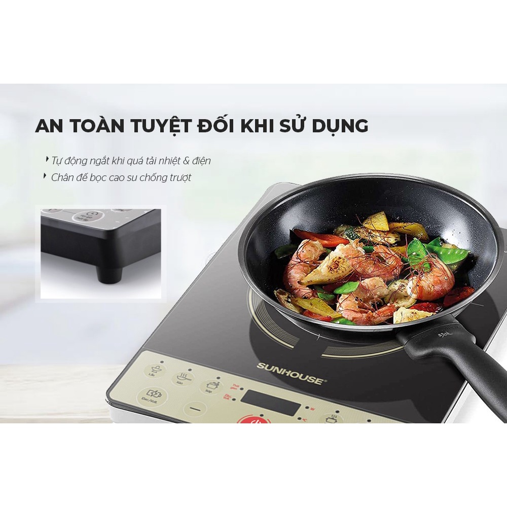 Bếp điện từ cơ Sunhouse SHD6165 - TẶNG NỒI LẨU - Hàng chính hãng - Hàng Bếp 3B