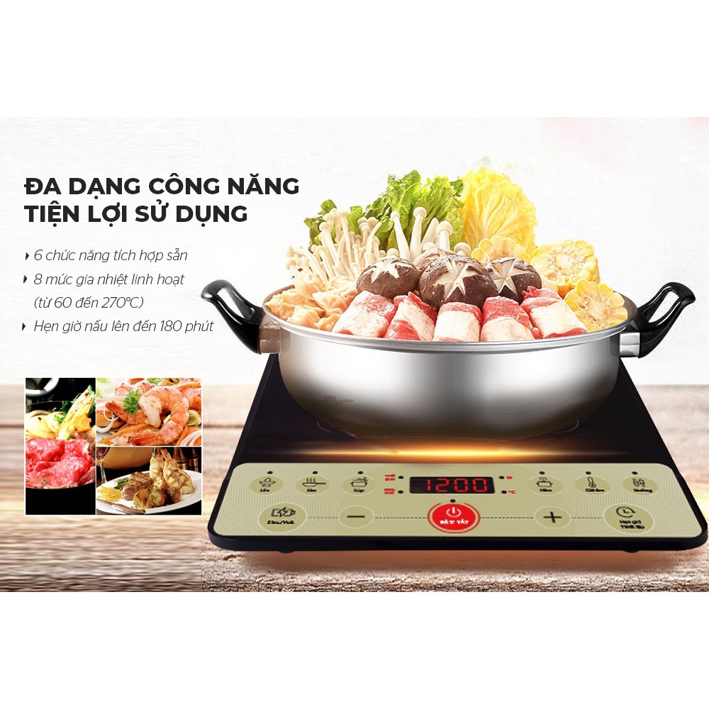 Bếp điện từ cơ Sunhouse SHD6165 - TẶNG NỒI LẨU - Hàng chính hãng - Hàng Bếp 3B