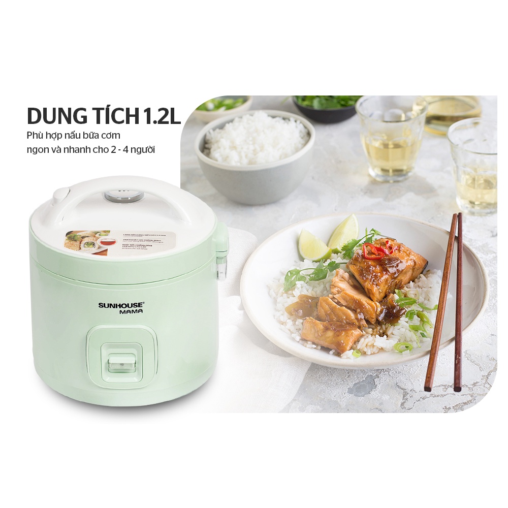 Nồi cơm điện Sunhouse 1.8 lít SHD8665B / 1.2 lít SHD8265B