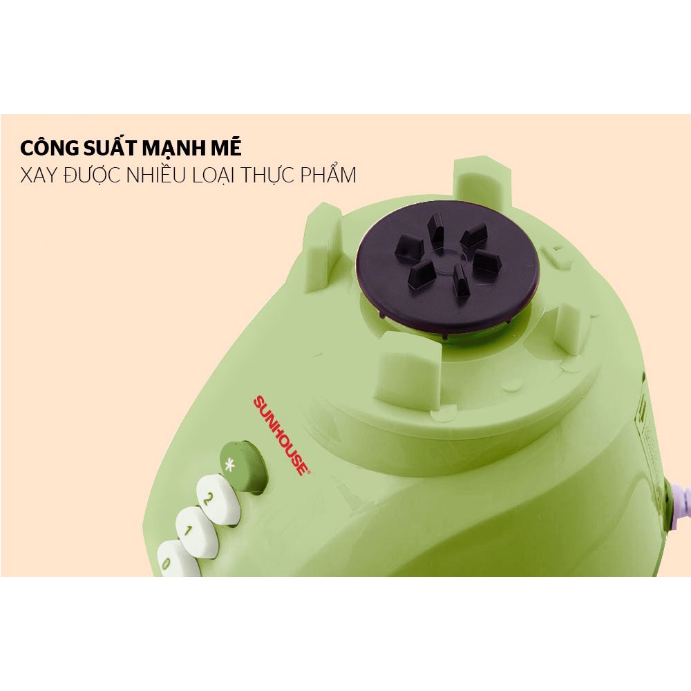 Máy xay sinh tố Sunhouse cối thủy tinh SHD5112 - xanh