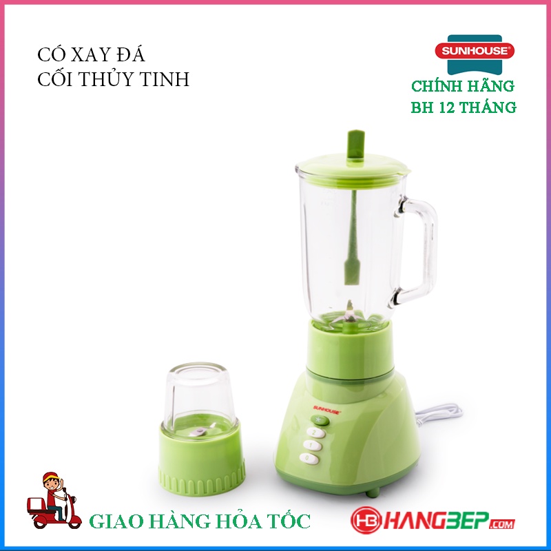 Máy xay sinh tố Sunhouse cối thủy tinh SHD5112 - xanh