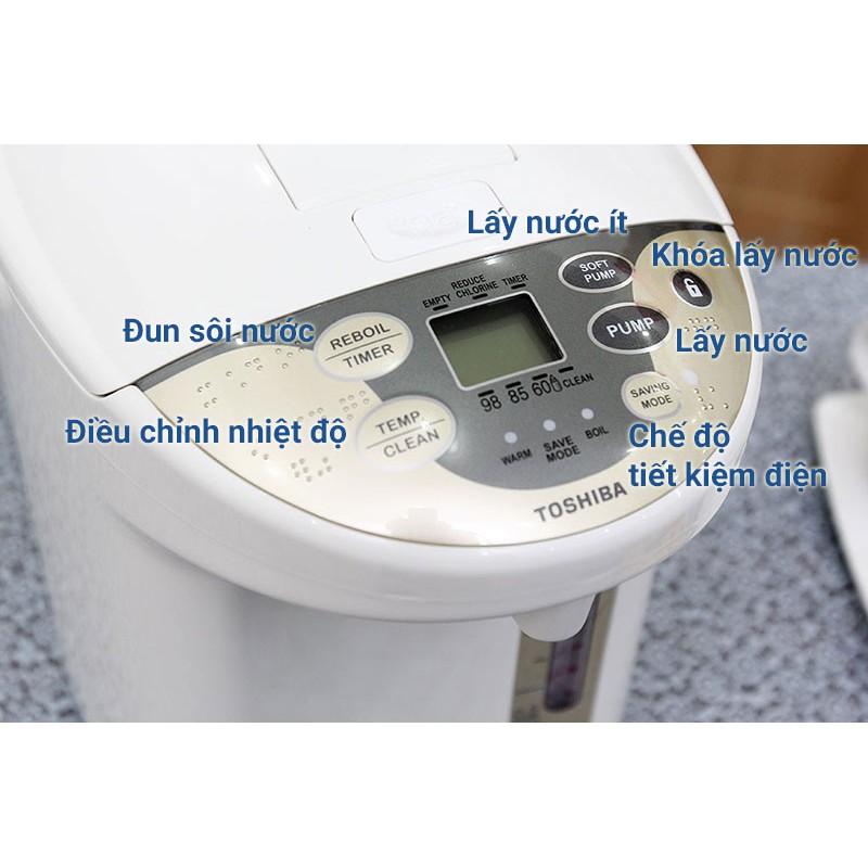 Bình thủy điện Toshiba PLK-45SF(WT)VN 4.5 lít