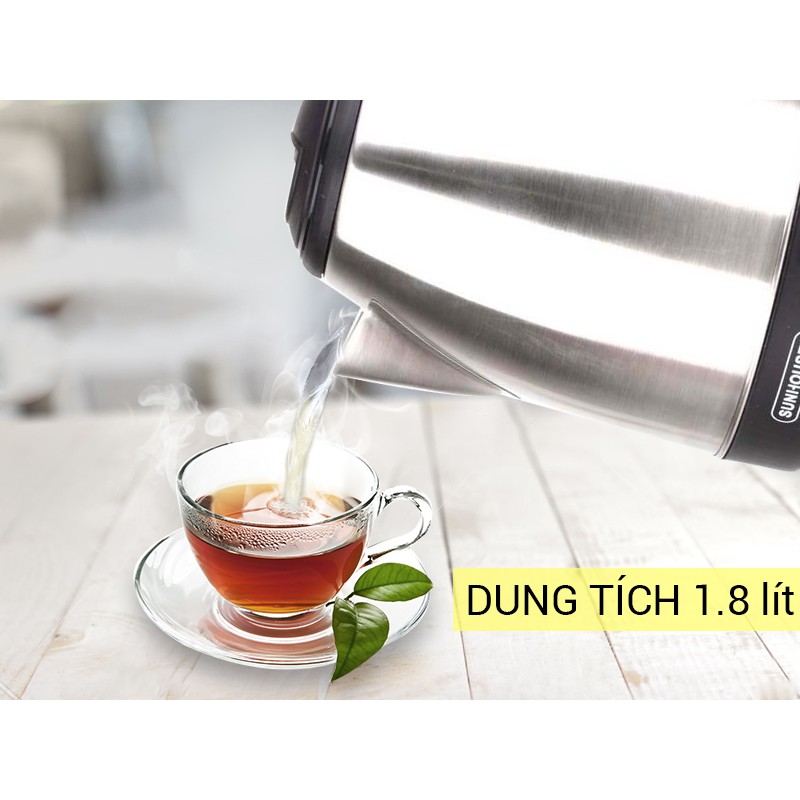 Bình đun nước siêu tốc Sunhouse 1.8 lít SHD1182