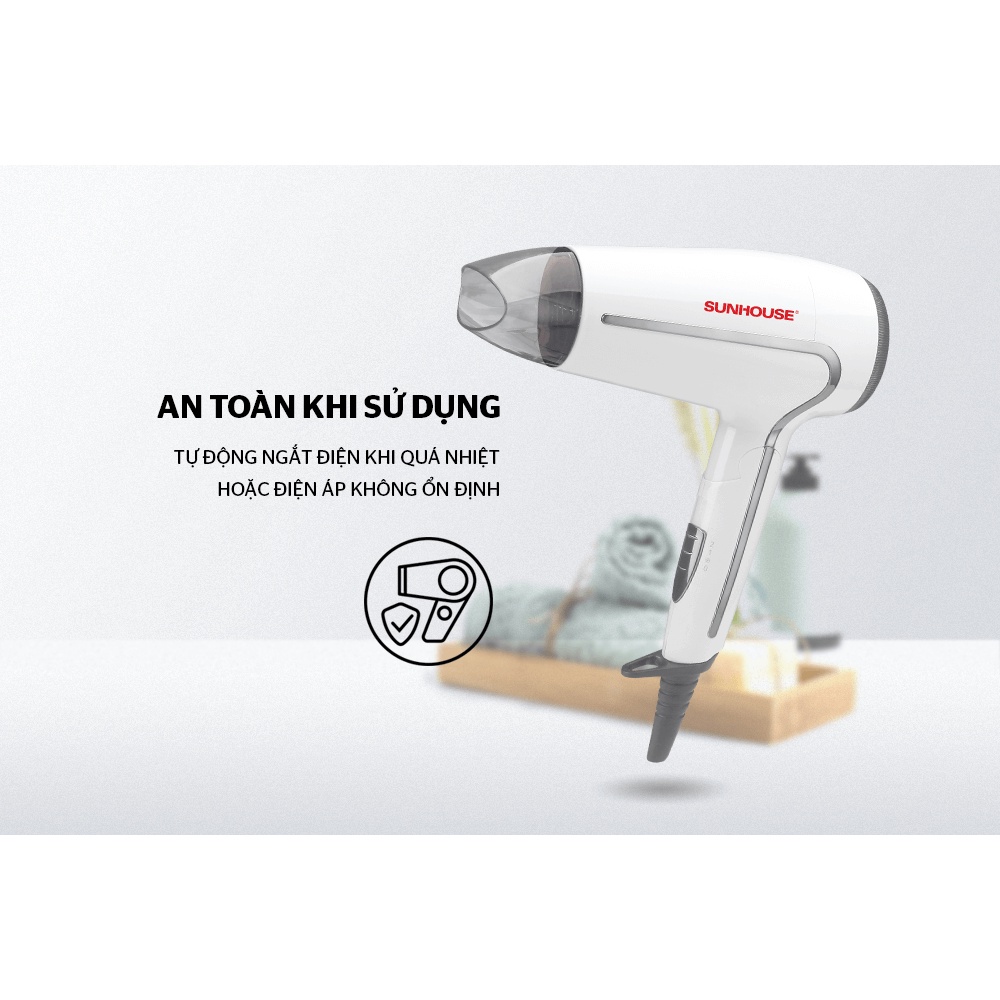 Máy sấy tóc Sunhouse SHD2308W/SHD2306 - Mới 100%, chính hãng Sunhouse bảo hành 12 tháng