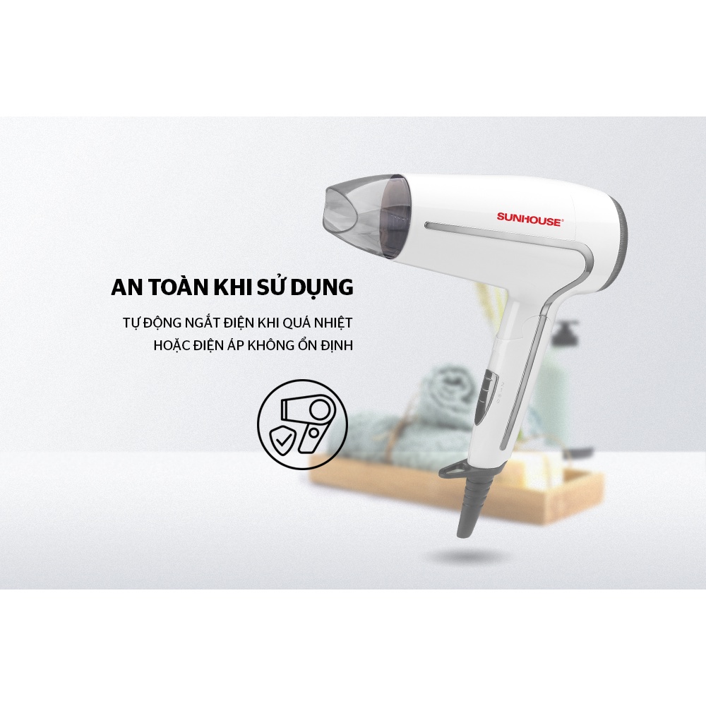 Máy sấy tóc Sunhouse SHD2308W/SHD2306 - Mới 100%, chính hãng Sunhouse bảo hành 12 tháng