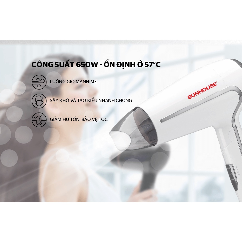 Máy sấy tóc Sunhouse SHD2308W/SHD2306 - Mới 100%, chính hãng Sunhouse bảo hành 12 tháng
