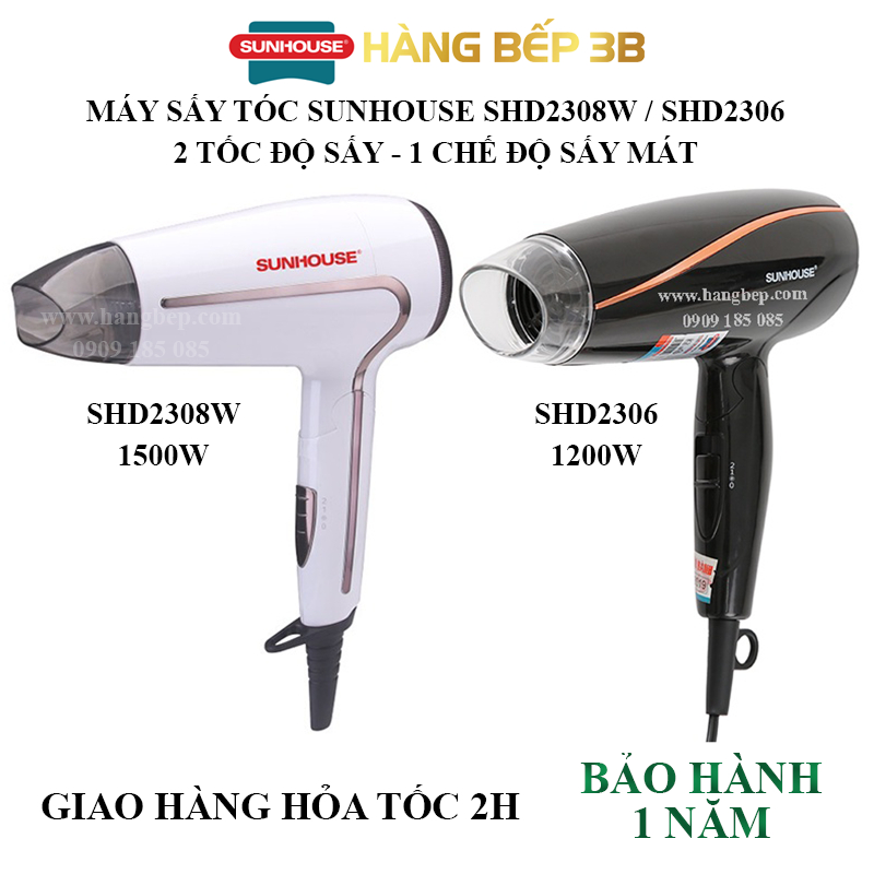 Máy sấy tóc Sunhouse SHD2308W/SHD2306 - Mới 100%, chính hãng Sunhouse bảo hành 12 tháng