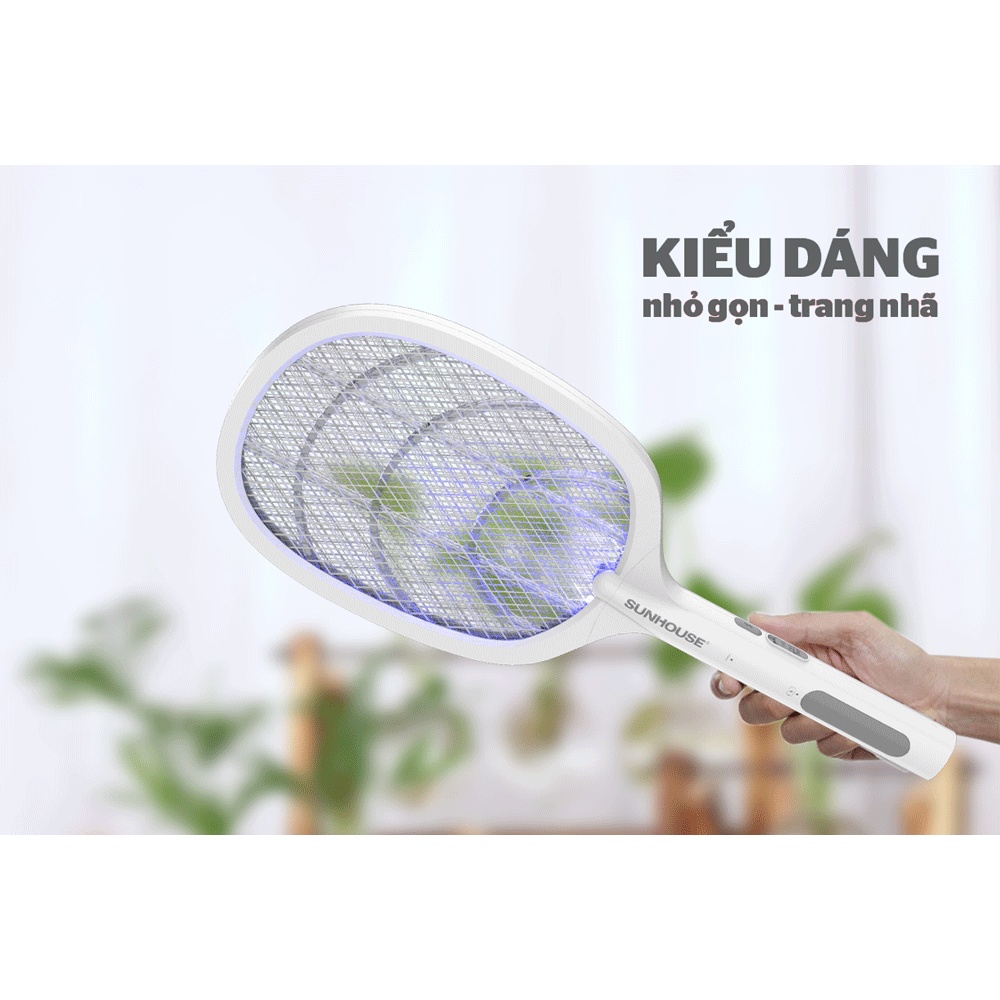Vợt bắt muỗi 3 trong 1 Sunhouse SHE-PRO11.W - Bảo hành chính hãng 12 tháng