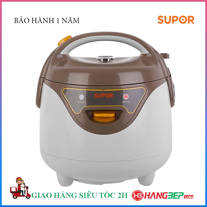 Nồi cơm điện Supor 0.8 lít CFXB16YB3VN - Hàng chính hãng bảo hành toàn quốc 12 tháng