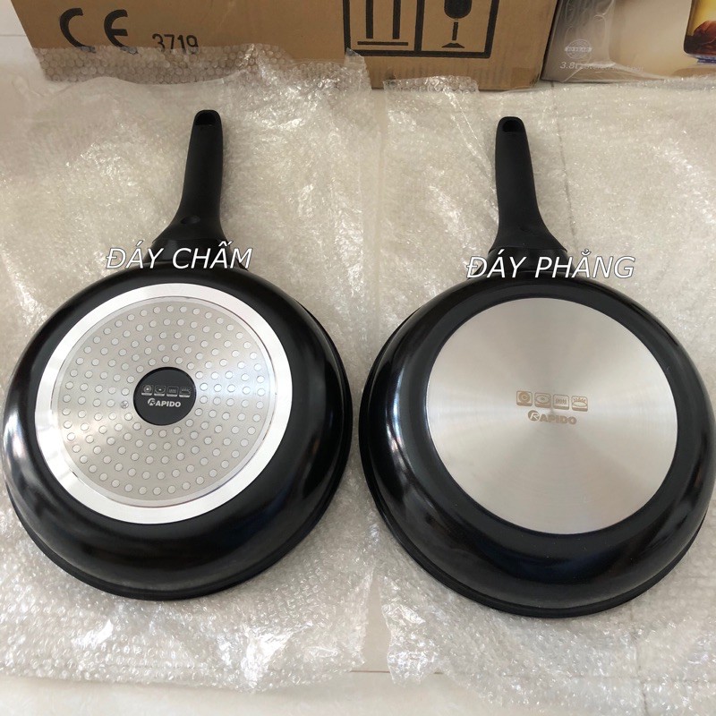 Chảo đúc chống dính Ceramic đáy từ Đức Rapido 20cm/24cm/28cm