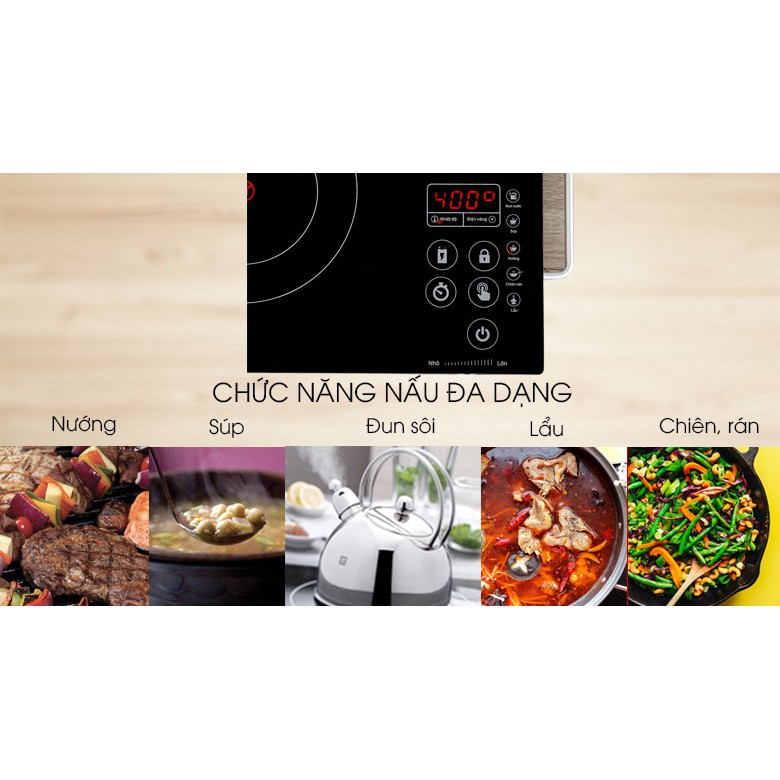 Bếp hồng ngoại cảm ứng Sunhouse SHD6017 + Vỉ nướng kèm - Bảo hành 12 tháng tại hãng toàn quốc