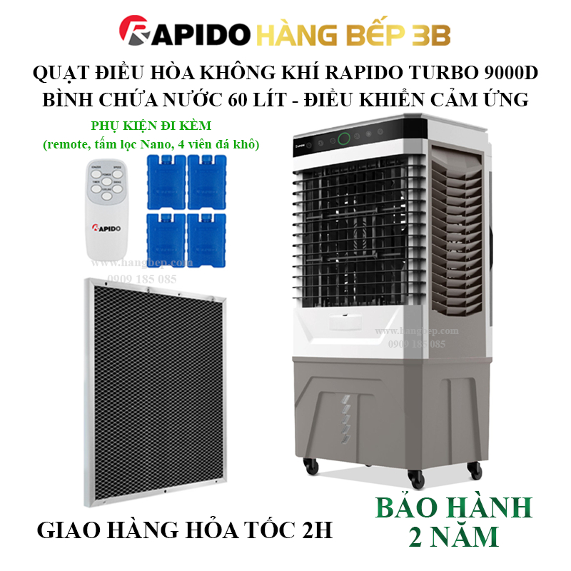 Quạt điều hòa không khí Rapido Turbo 9000D/9000M