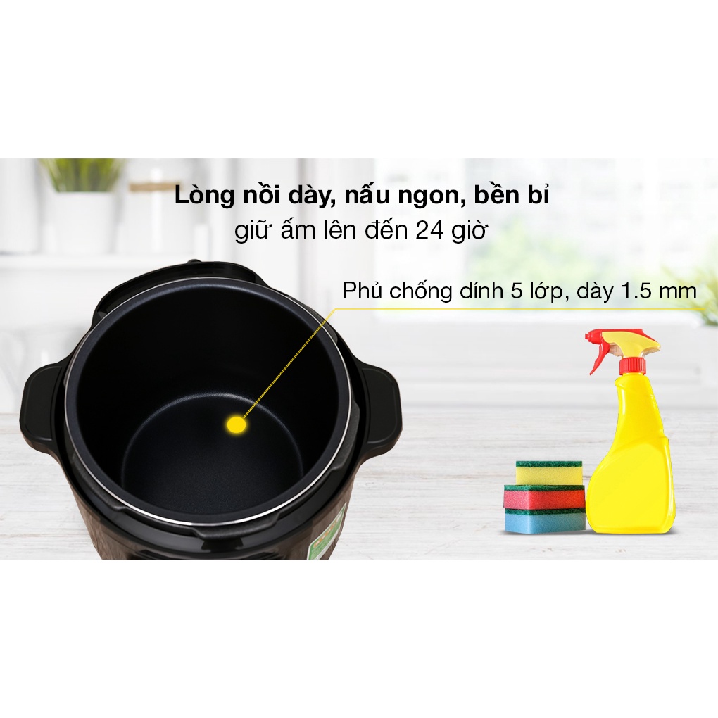 Nồi áp suất điện 6 lít Tefal CY601868 - Bảo hành 24 tháng Tefal chính hãng