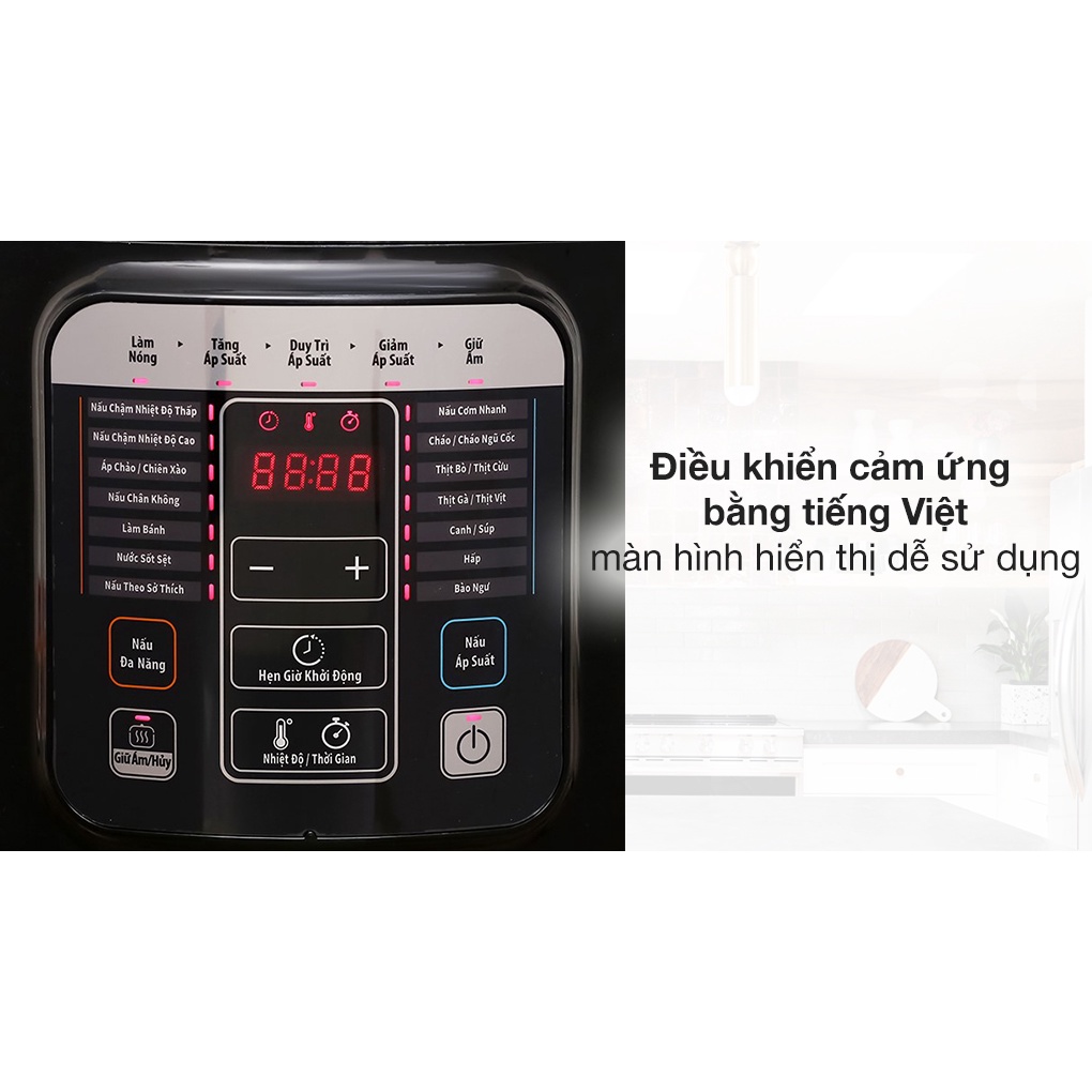 Nồi áp suất điện 6 lít Tefal CY601868 - Bảo hành 24 tháng Tefal chính hãng