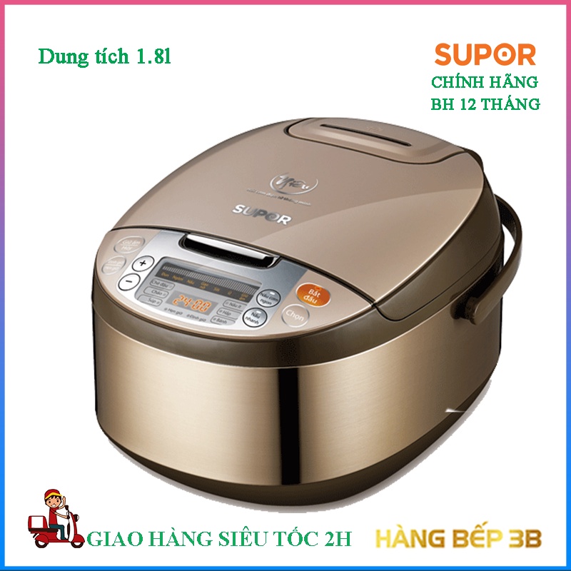 Nồi cơm điện tử Supor 1.8 lít CFXB50FC33VN-75 - Bảo hành chính hãng 12 tháng