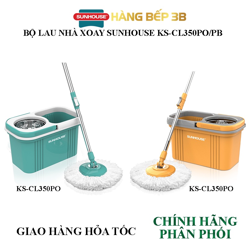 Bộ lau nhà 360 độ Sunhouse KS-CL350PO / KS-CL350PB