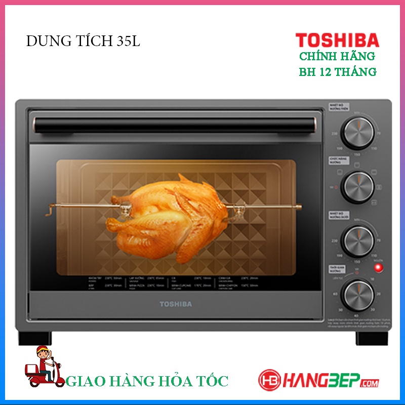 Lò nướng Toshiba 35 lít TL-MC35Z - Model mới 9.3.2022 - Bảo hành chính hãng 12 tháng