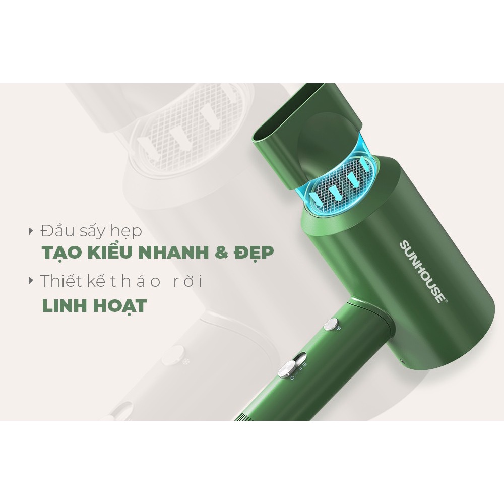 Máy sấy tóc Sunhouse SHD2315B/G - Model mới nhất 3.2022 - bảo hành hãng 12 tháng