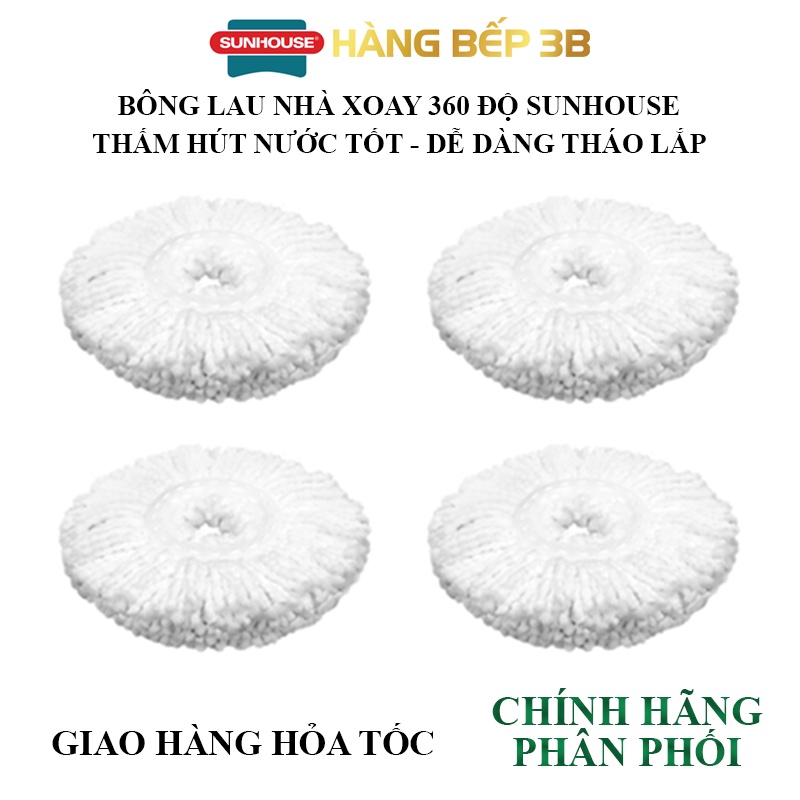 Bông lau nhà Microfiber xoay 360 độ Sunhouse KS-CO350M