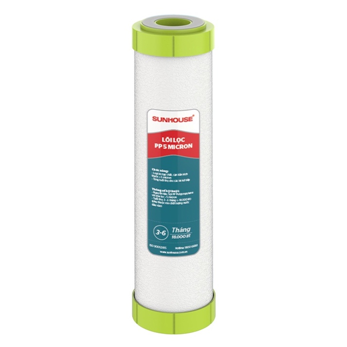 Bộ 3 lõi lọc nước RO Sunhouse số 1, số 2, số 3 - Có bán lẻ từng lõi