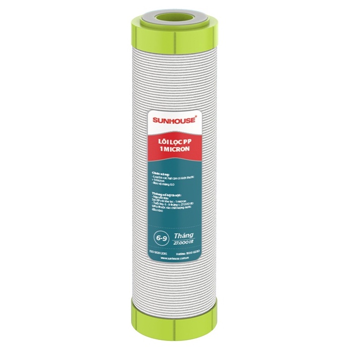 Bộ 3 lõi lọc nước RO Sunhouse số 1, số 2, số 3 - Có bán lẻ từng lõi
