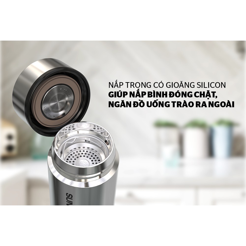 Bình giữ nhiệt Inox 304 Sunhouse 900ml KS-TU900I / 450ml KS-TU450I  - Hàng mới 100% chính hãng.