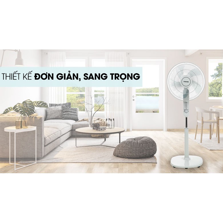 Quạt đứng Toshiba F-LSA10(K)VN - [Đen/Xám/Trắng]