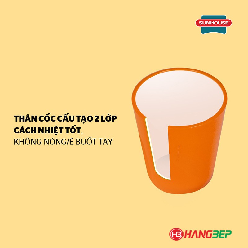 Bộ 2 ly cách nhiệt 2 lớp BioZone KB-CU310 (nhựa nhập Hàn Quốc)