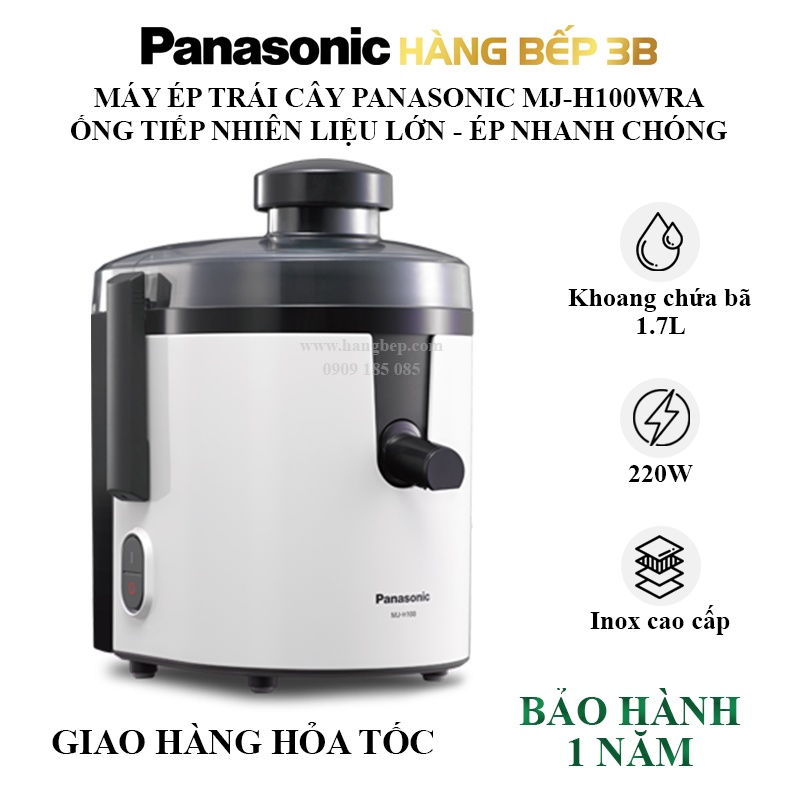 Máy ép trái cây Panasonic MJ-H100WRA - Mới 100% - Bảo hành tại Hãng 12 tháng