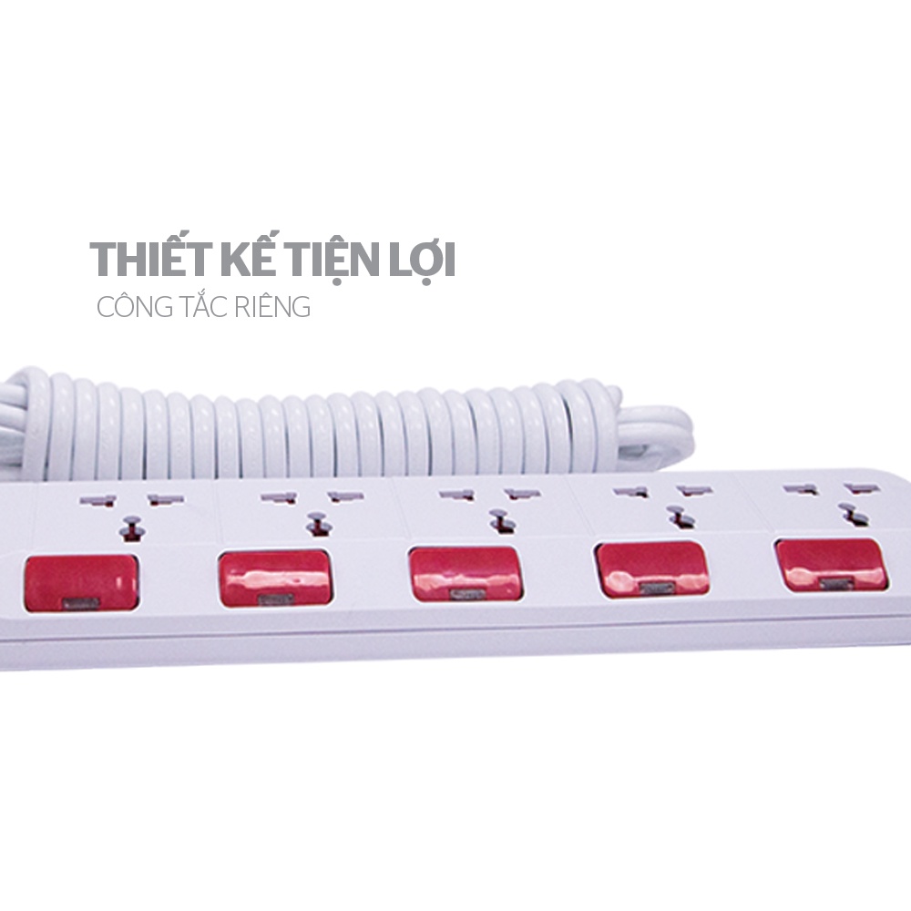 Ổ cắm điện Sunhouse SHE-OC1-3R - 2 chấu, 3 chấu chính hãng phân phối, bảo hành toàn quốc