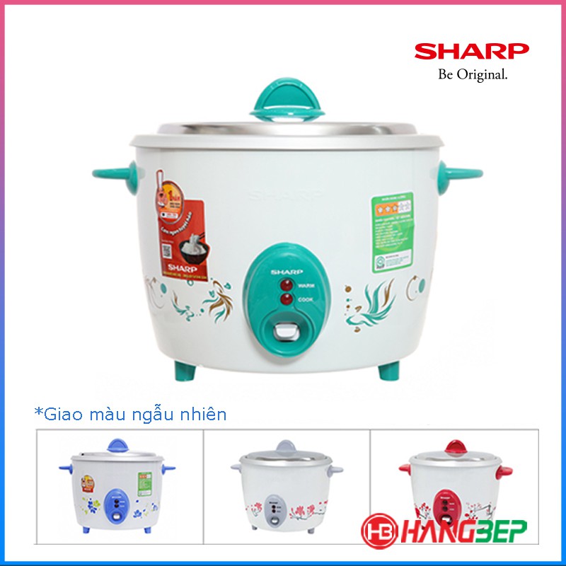 Nồi cơm điện nắp rời Sharp 2.8 lít KSH-D28V (giao màu mẫu nhiên) - Bảo hành chính hãng 12 tháng toàn quốc