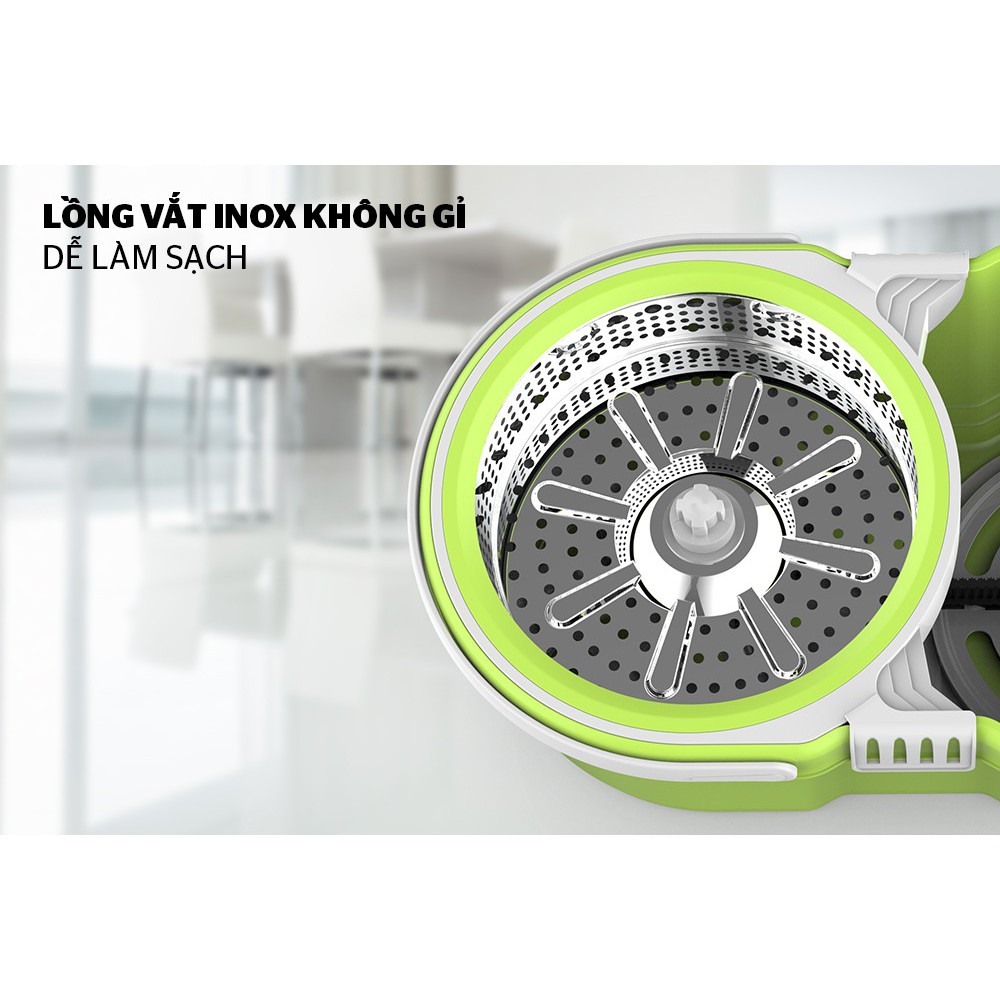 Bộ lau nhà xoay 360 độ Sunhouse KS-CL260PG (Mới 3.2021)