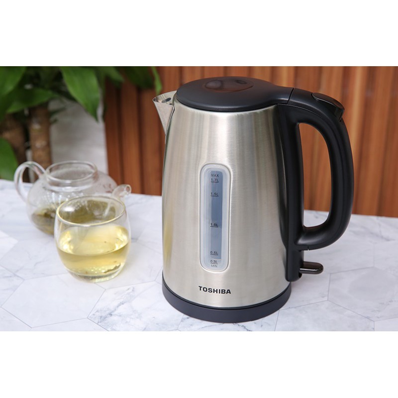 Bình đun nước siêu tốc 1,7 lít Toshiba KT-17SH1NV - Bảo hành tại hãng 12 tháng toàn quốc