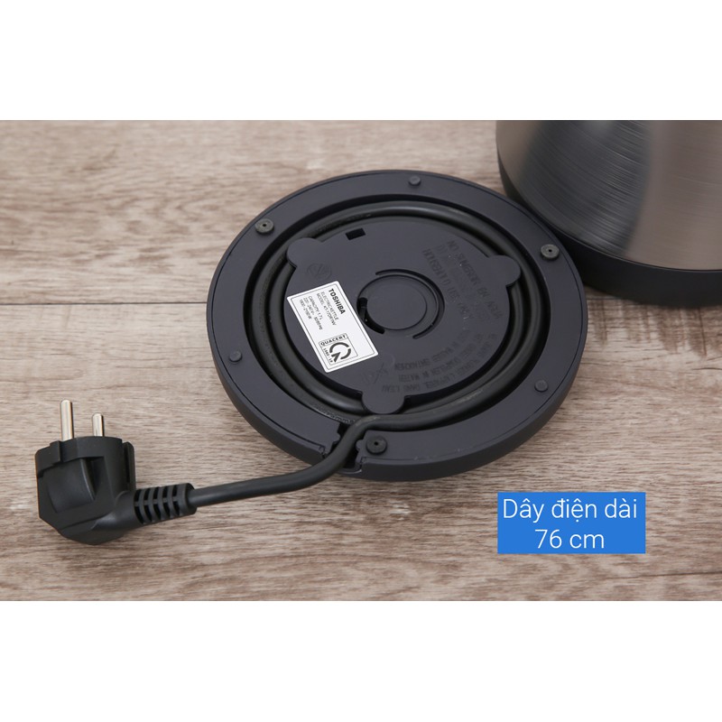 Bình đun nước siêu tốc 1,7 lít Toshiba KT-17SH1NV - Bảo hành tại hãng 12 tháng toàn quốc
