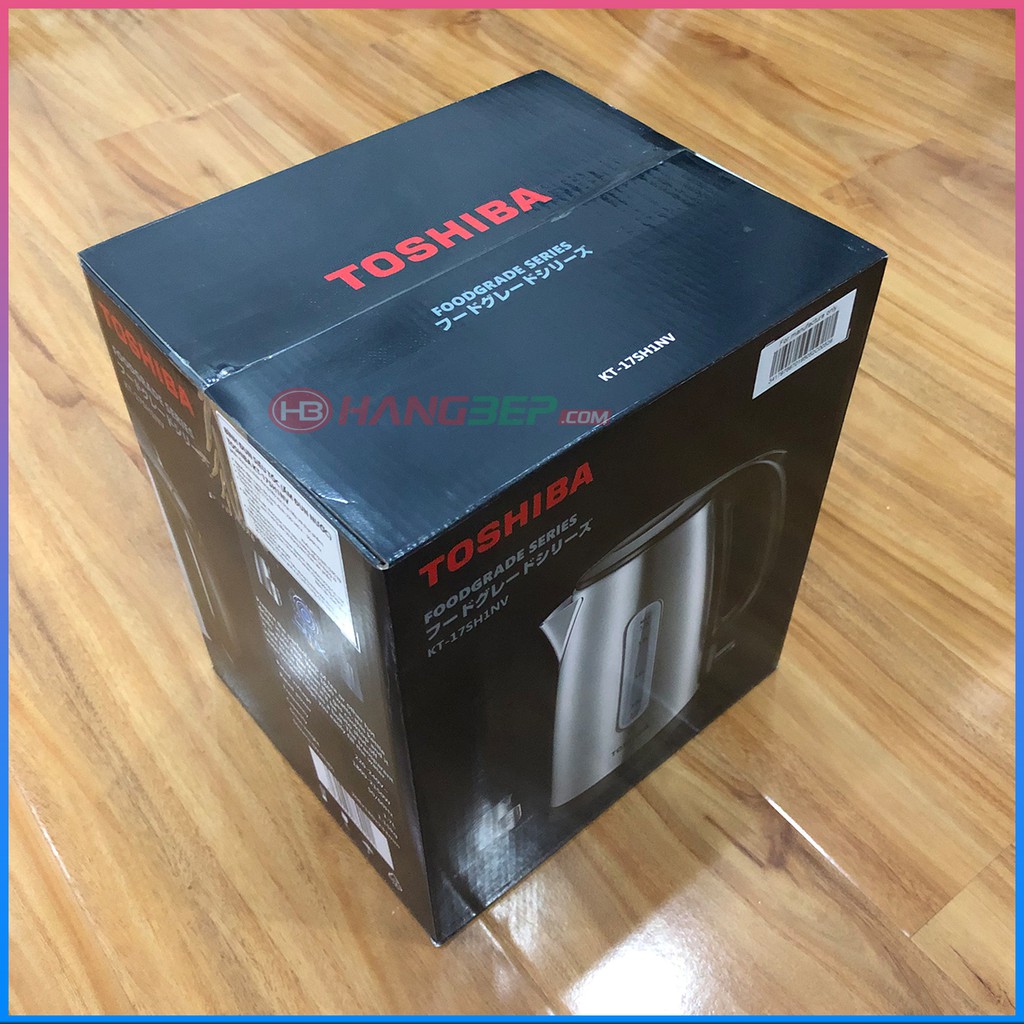 Bình đun nước siêu tốc 1,7 lít Toshiba KT-17SH1NV - Bảo hành tại hãng 12 tháng toàn quốc