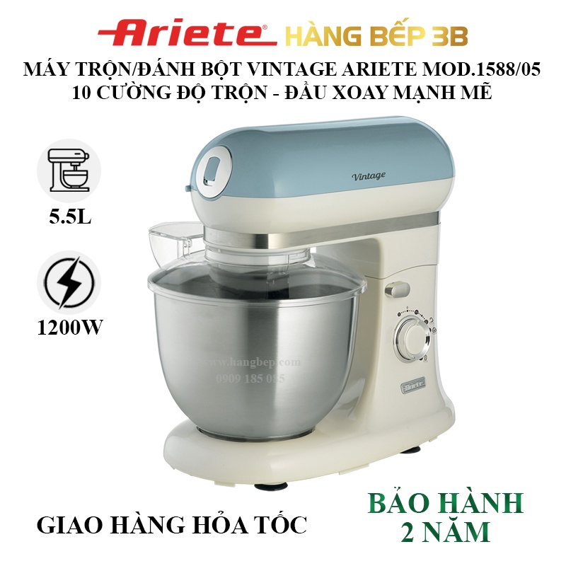Máy trộn bột Vintage Ariete MOD.1588 - Chuẩn chất Italia
