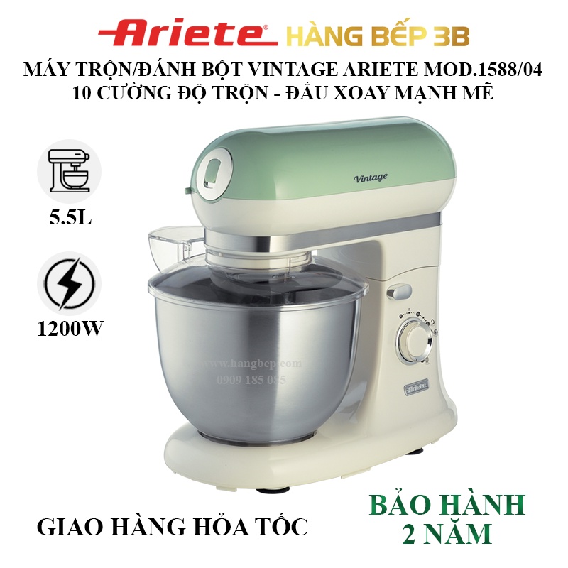 Máy trộn bột Vintage Ariete MOD.1588 - Chuẩn chất Italia