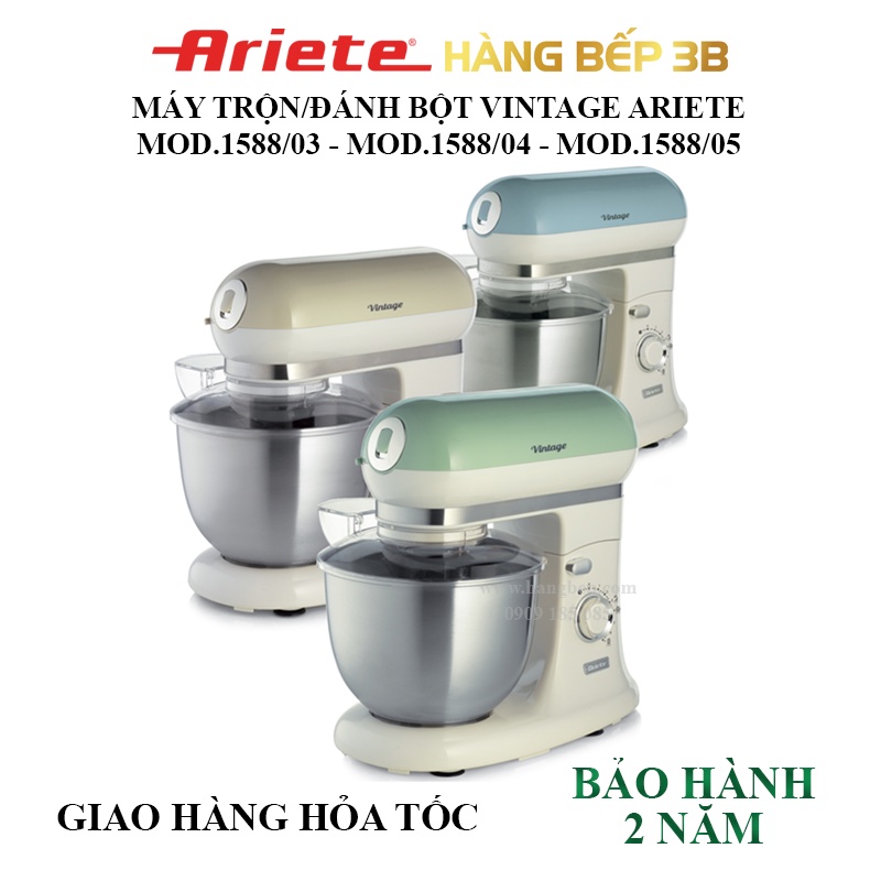 Máy trộn bột Vintage Ariete MOD.1588 - Chuẩn chất Italia