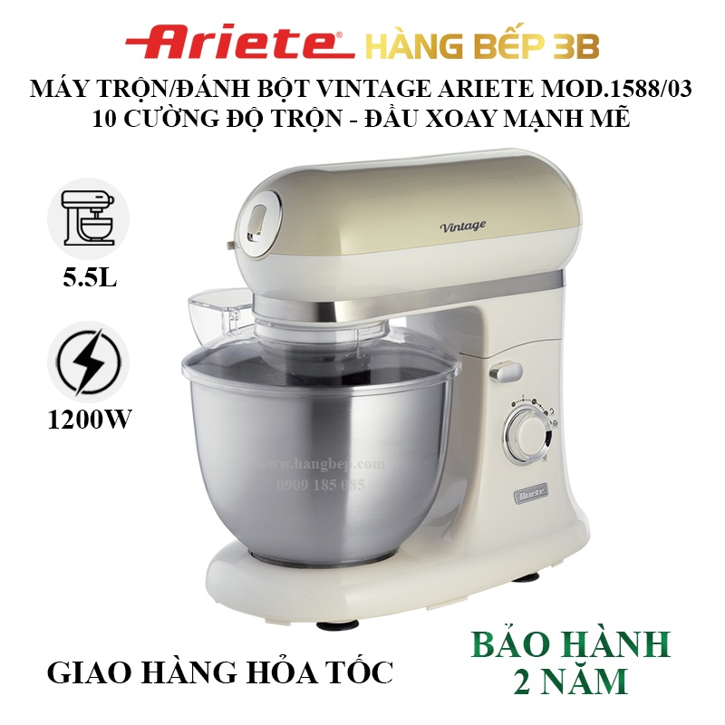 Máy trộn bột Vintage Ariete MOD.1588 - Chuẩn chất Italia