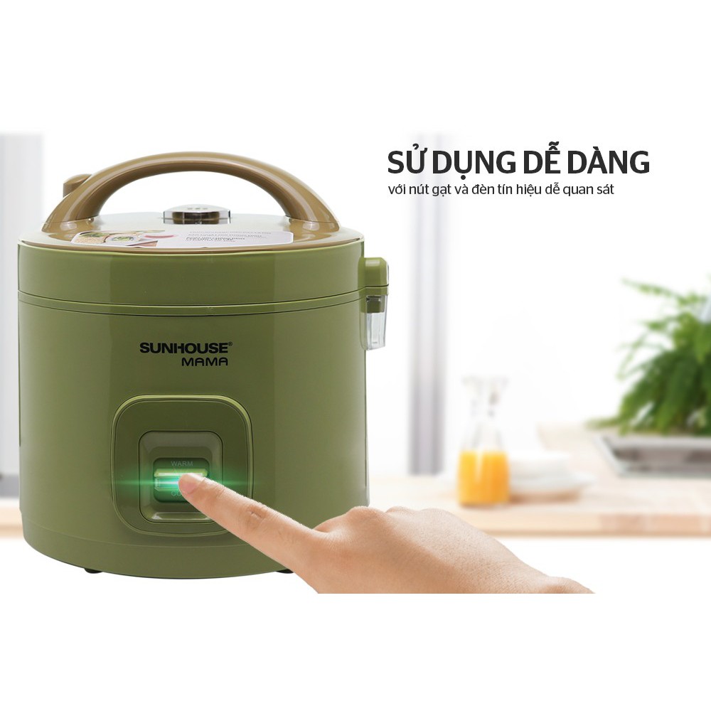 Nồi cơm điện 1.8 lít - 1.2 lít Sunhouse Mama SHD8665G/SHD8265G Bảo hành toàn quốc chính hãng 24 tháng