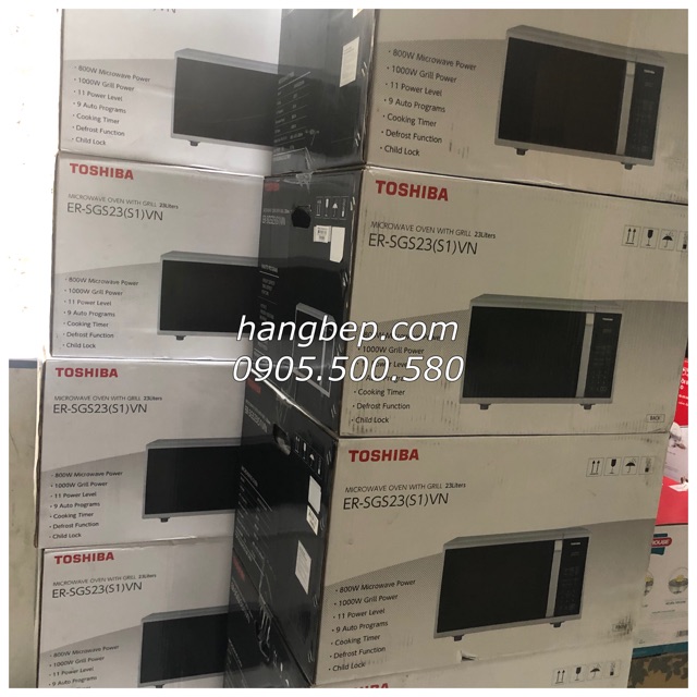 Lò vi sóng có nướng 23 lít Toshiba ER-SGS23(S1)VN /34 lít ER-SGS34(S1)VN - sản xuất tại Thái Lan