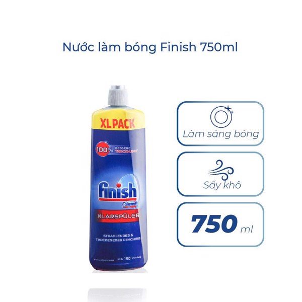 Nước làm bóng chén đĩa Finish 800ml/750ml/400ml Hương chanh