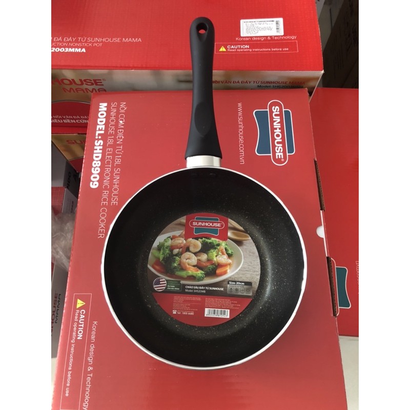 Chảo sâu lòng đáy từ 20cm Sunhouse SHS20MB / SHS20MO