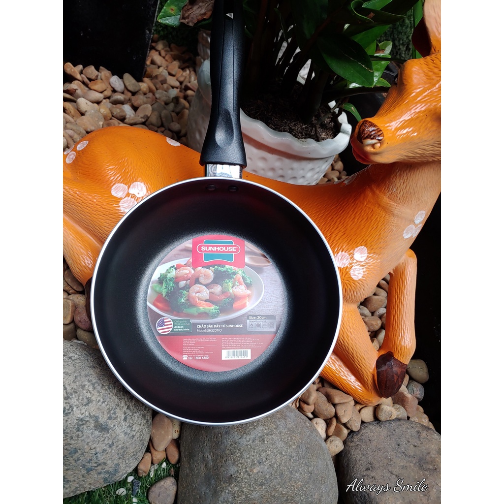 Chảo sâu lòng đáy từ 20cm Sunhouse SHS20MB / SHS20MO