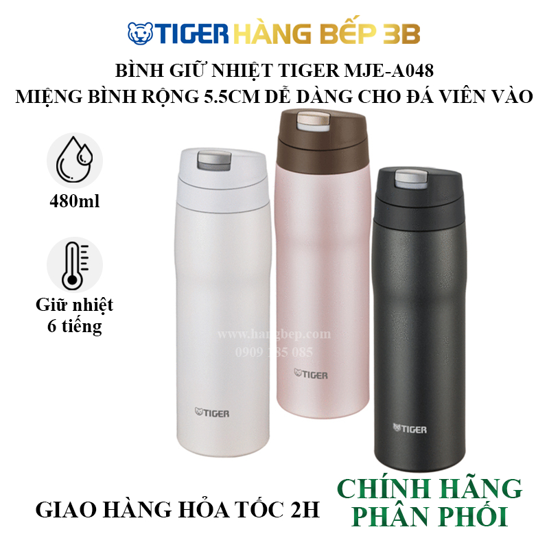 Bình lưỡng tính Tiger nắp bật MJE-A048 (480ml) - Sản xuất tại Nhật Bản