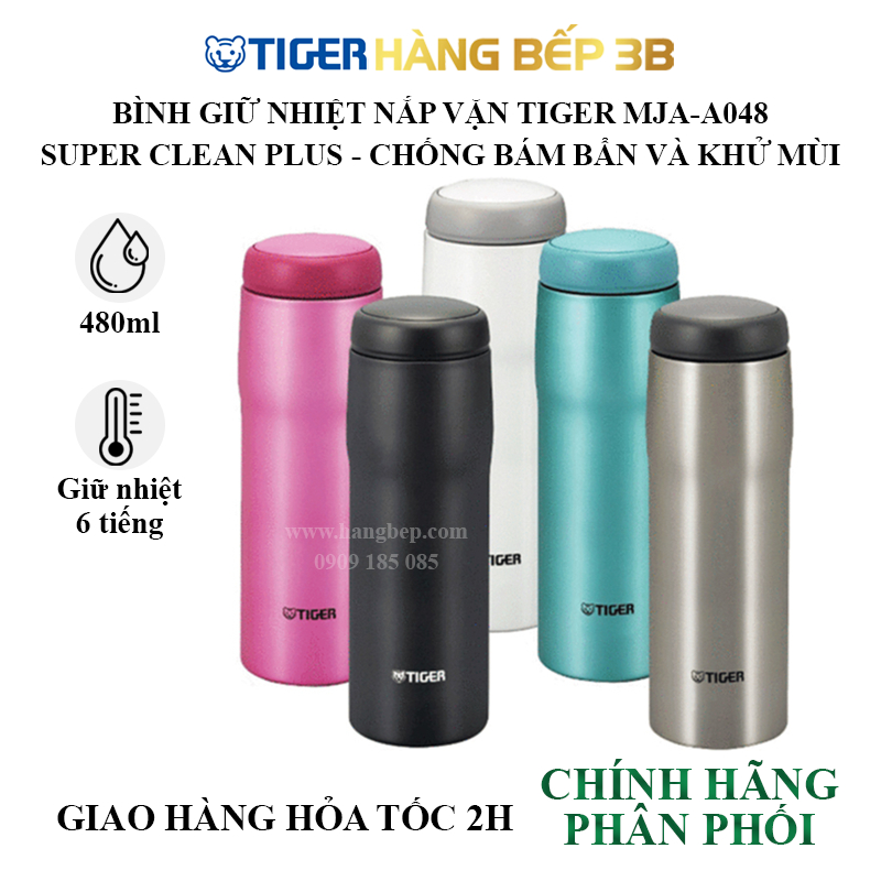 Bình lưỡng tính Tiger nắp vặn MJA-A048 (480ml) - Sản xuất tại Nhật Bản