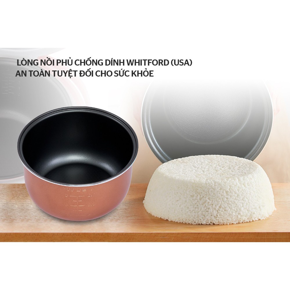 Nồi cơm nắp gài Happy Time 1.8 lít HTD8521P / 1.2 lít HTD8522G